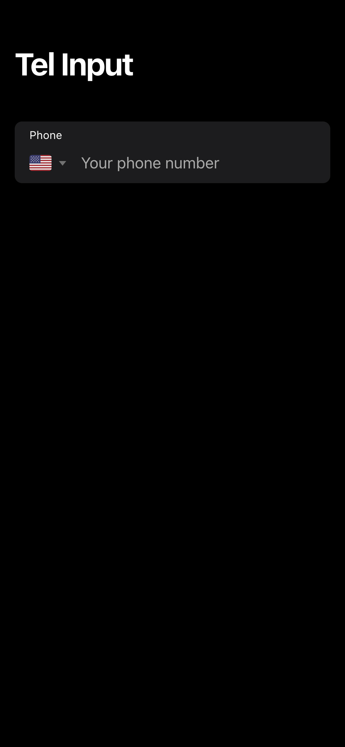 Tel Input